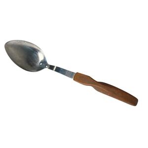Cutco No 12 Serving Spoon Unisex OS Brown Good Vintage Wood Handle USA Stainless